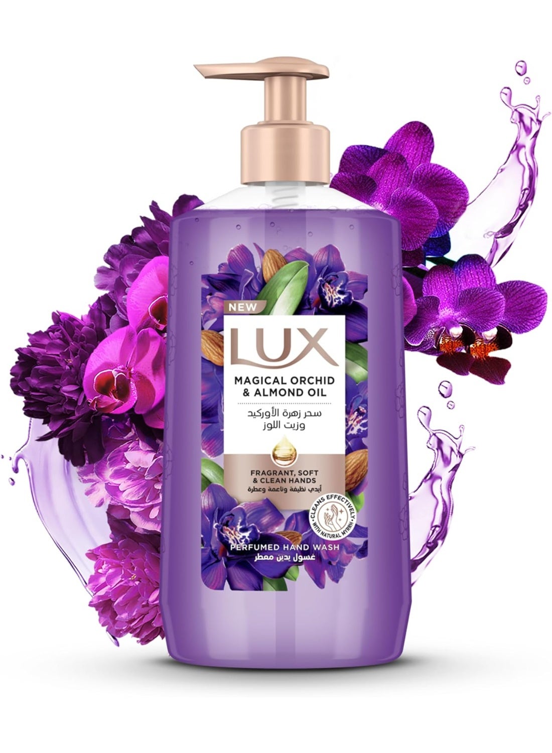 LUX Perfumed Liquid Hand Wash, Magical Orchid, with Almond Oil & Glycerin, for Fragrant, Soft and Clean Hands, 250ml